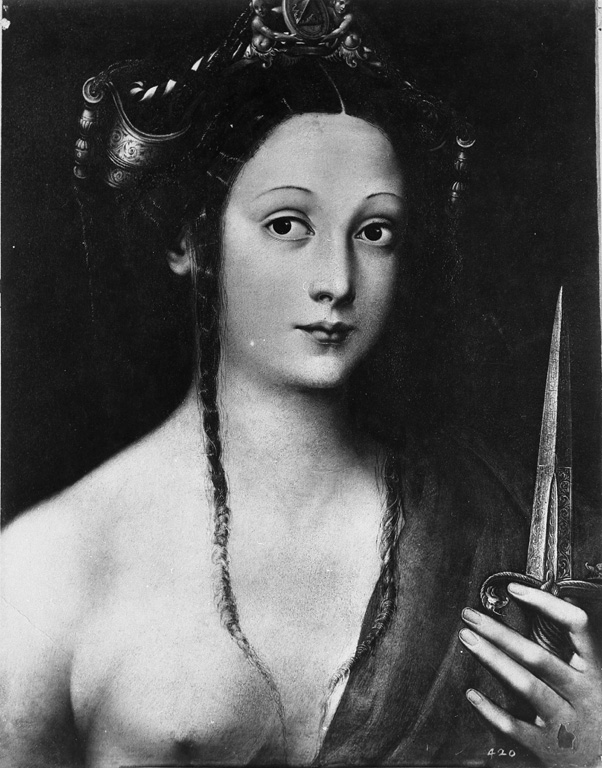 Lucrezia (dipinto) di Del Conte Jacopino (attribuito) (metà sec. XVI)