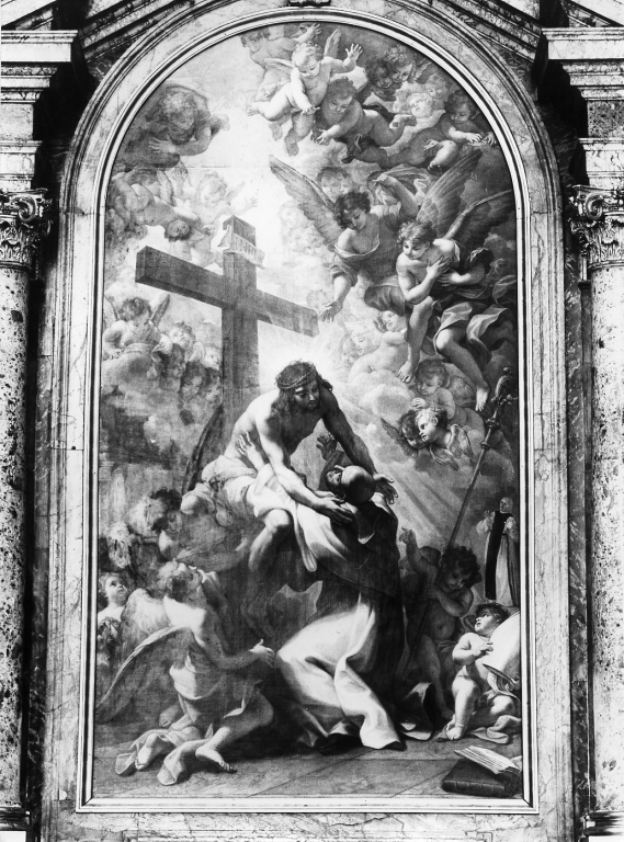 S. Bernardo in estasi é abbracciato da Gesù crocifisso (dipinto) di Odazzi Giovanni (prima metà sec. XVIII)