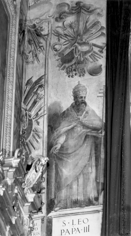 San Leone III Papa (dipinto) di Montagna Carlo Tullio, Lagi Simone (sec. XVII)