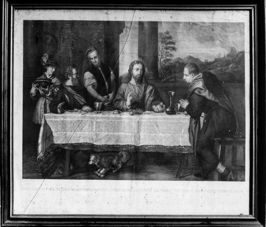 Cena in Emmaus (stampa) - ambito francese (metà sec. XIX)