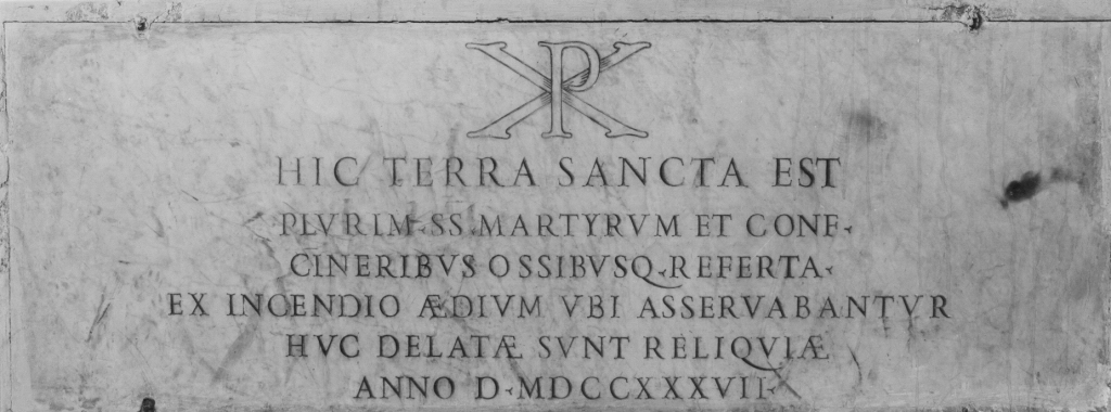 lapide commemorativa - ambito romano (sec. XVIII)