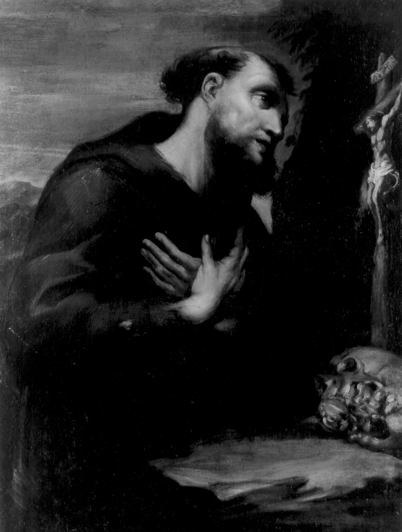 San Francesco in preghiera (dipinto) - ambito romano (fine sec. XVII)