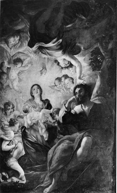 Sogno di San Giuseppe (dipinto) di Odazzi Giovanni (secc. XVII/ XVIII)