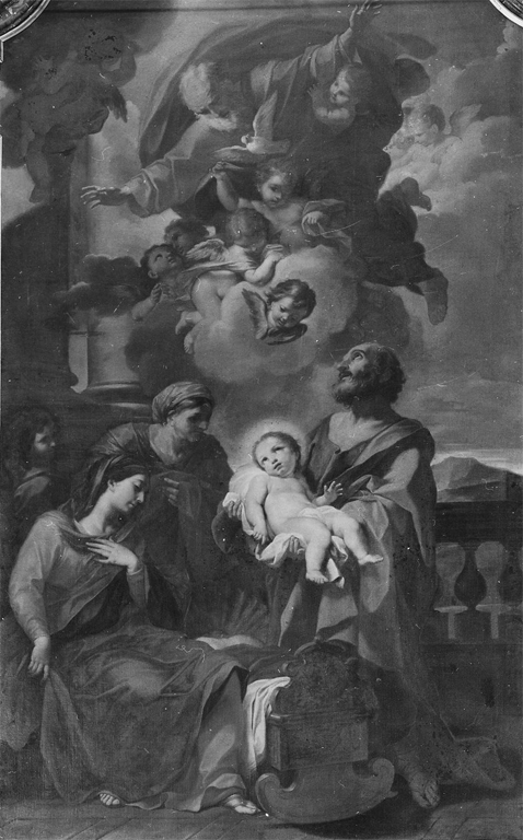 Sacra Famiglia con Sant' Anna e San Giovannino (dipinto) di Ghezzi Giuseppe (inizio sec. XVIII)