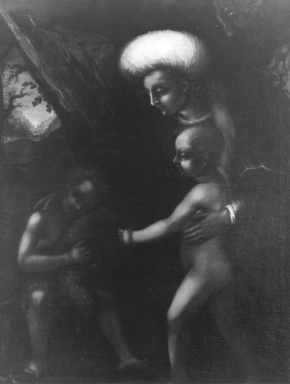 Madonna con Bambino e San Giovannino (dipinto) - ambito romano (metà sec. XVIII)