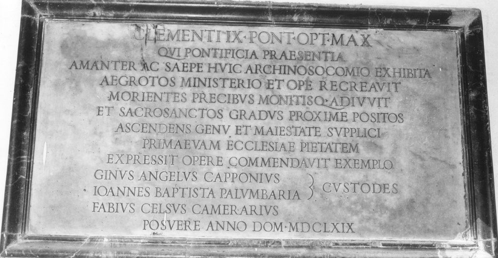 lapide celebrativa - ambito romano (sec. XVII)