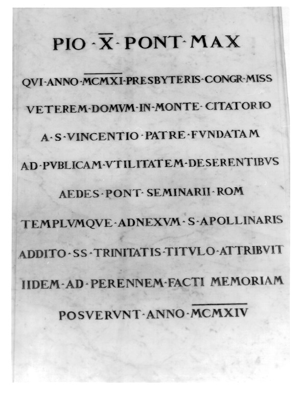 lapide - ambito romano (sec. XX)