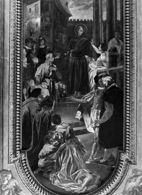 Un miracolo di Sant'Antonio da Padova (dipinto) di Nobili Salvatore (attribuito) (seconda metà sec. XIX)