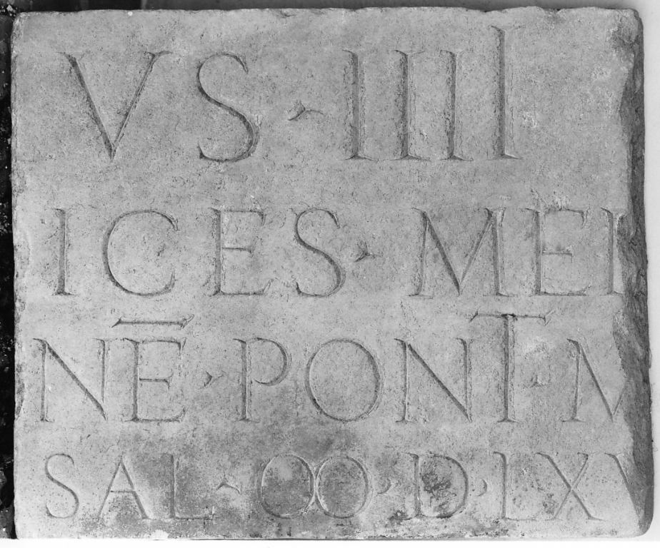 lapide documentaria, frammento - ambito laziale (sec. XVI)