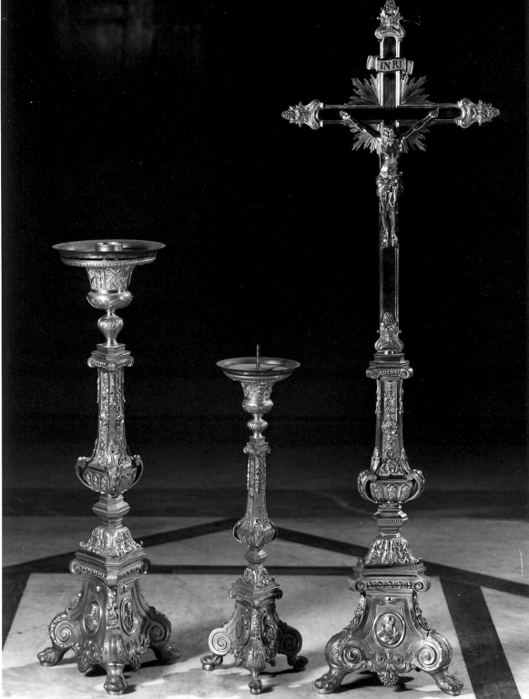 candelabro, serie - manifattura romana (seconda metà sec. XIX)