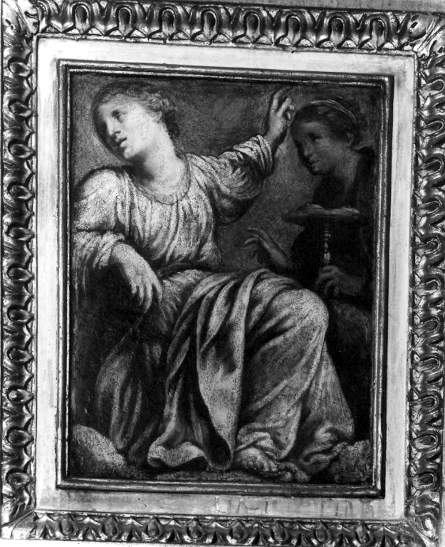 Sant'Agata e Santa Lucia (dipinto) di Saraceni Carlo (primo quarto sec. XVII)