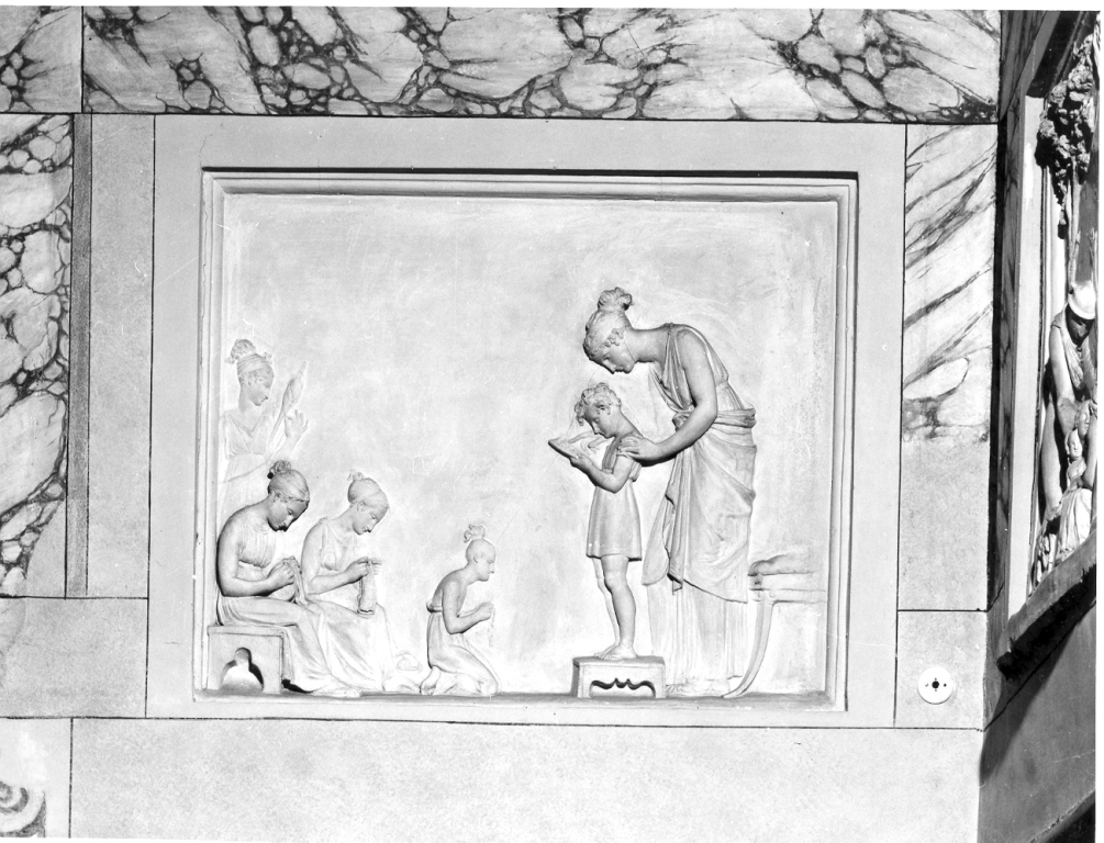 Educazione dei fanciulli (rilievo) di Thorvaldsen Bertel (maniera) (prima metà sec. XIX)