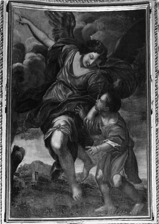 Tobia e San Raffaele Arcangelo (dipinto) - scuola romana (prima metà sec. XVIII)