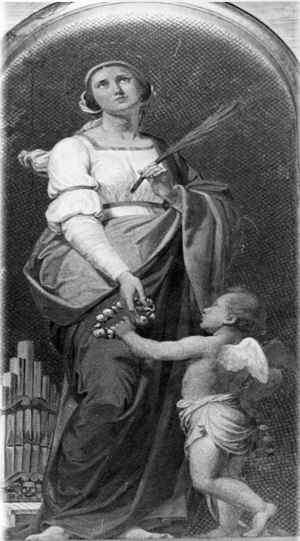 Santa Cecilia (dipinto) di Sozzi Marcello (attribuito) (sec. XIX)