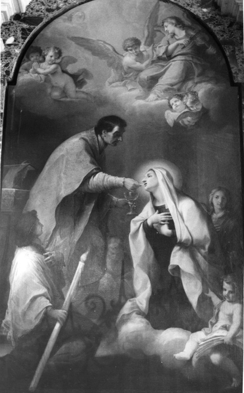 la comunione di santa Francesca Romana (pala d'altare) di Zoboli Giacomo (attribuito) (sec. XVIII)