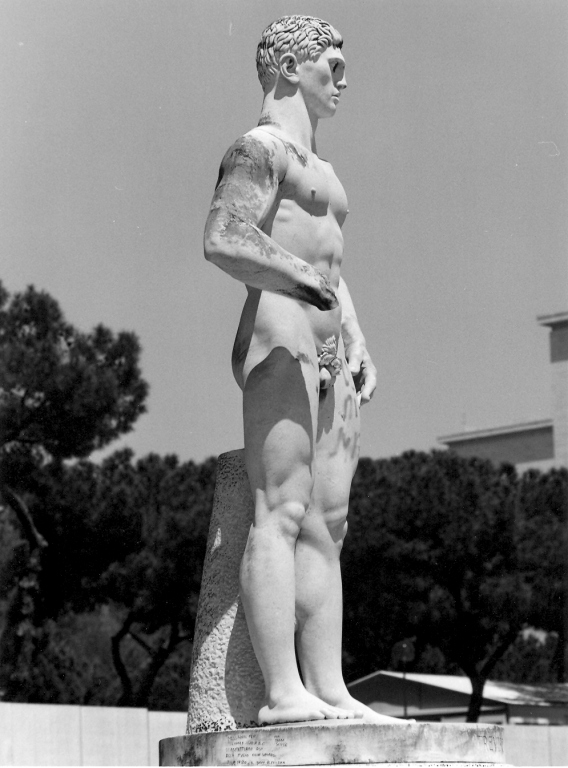 atleta (lottatore) (scultura) di Bellini Aroldo (sec. XX)