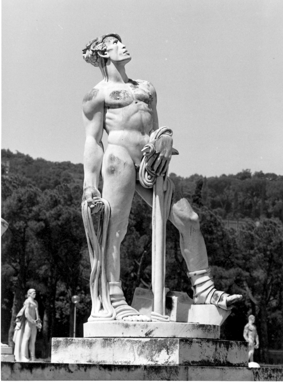 atleta scalatore (scultura) di Baroni Eugenio (sec. XX)