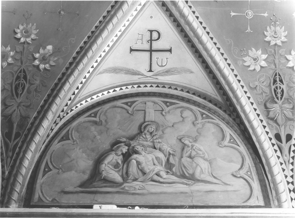compianto sul Cristo morto (lunetta, ciclo) di Cisterna Eugenio (sec. XIX)