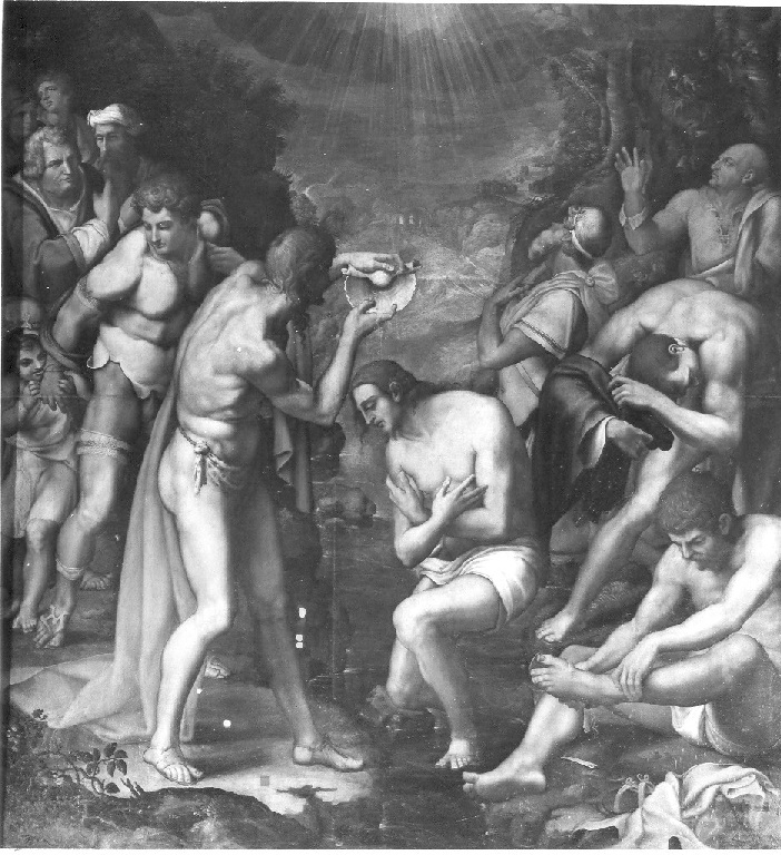 battesimo di Cristo (dipinto) di Ricciarelli Daniele detto Daniele da Volterra (seconda metà sec. XVI)
