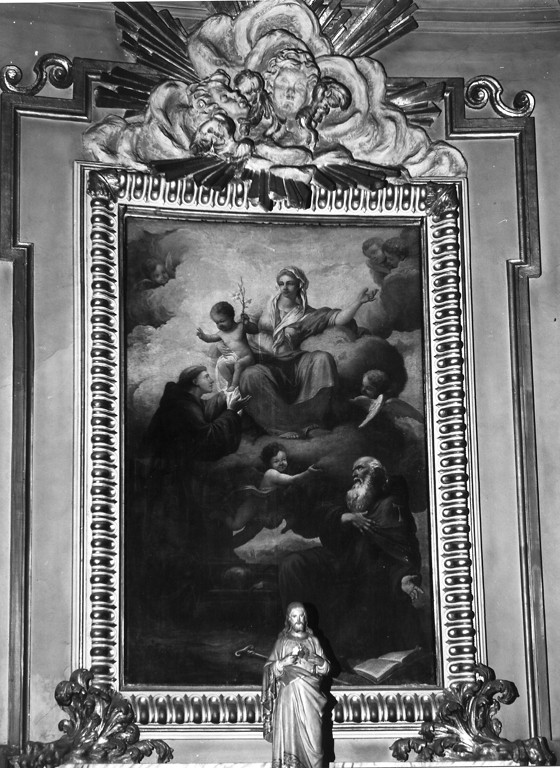 Madonna con Bambino tra San'Antonio Abate e Sant'Antonio da Padova (dipinto) di Gascard Henri (ultimo quarto sec. XVII)