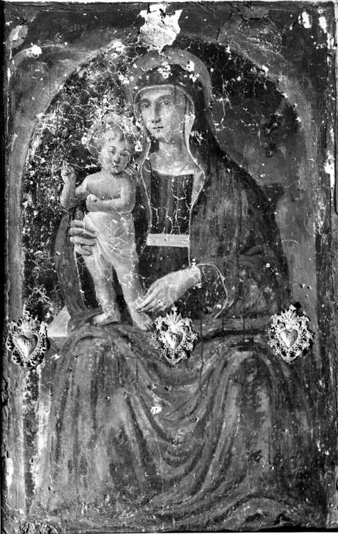 Madonna con Bambino (dipinto) di Aquili Antonio detto Antoniazzo Romano (scuola) (fine sec. XV)