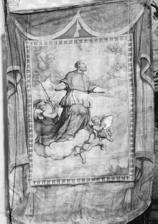 gloria di San Bruno (stendardo processionale, serie) - manifattura laziale (sec. XIX)