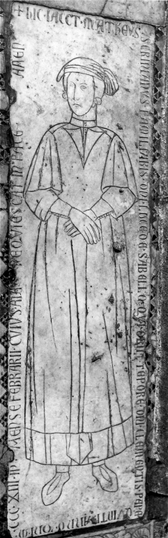 ritratto d'uomo (lapide tombale) - bottega romana (sec. XIV)