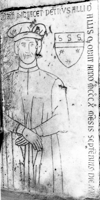 ritratto d'uomo (lapide tombale) - bottega romana (sec. XIV)