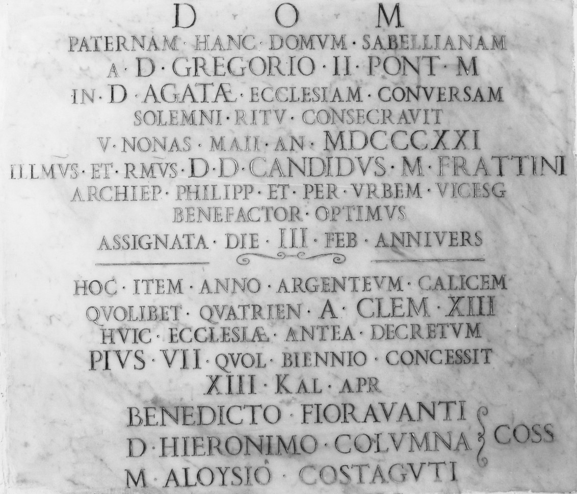 lapide commemorativa - bottega romana (sec. XIX)