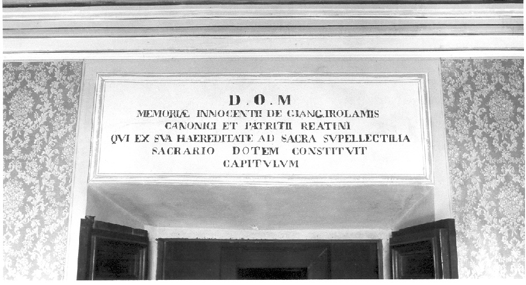 iscrizione (dipinto) - ambito laziale (sec. XIX)