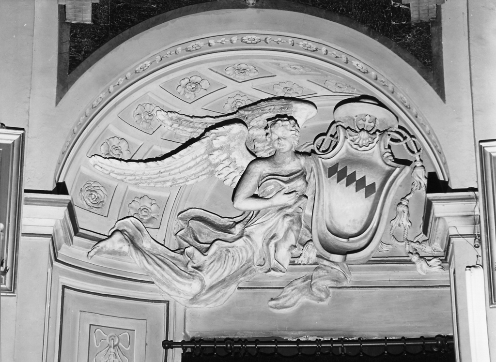 angelo reggistemma (rilievo) - ambito romano (ultimo quarto sec. XVII)