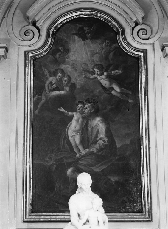 San Giuseppe e Gesù Bambino (dipinto, opera isolata) - ambito romano (ultimo quarto sec. XVIII)