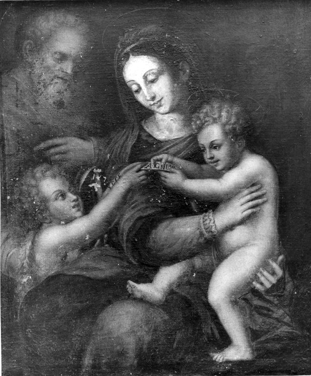 Sacra Famiglia con San Giovannino (dipinto) - ambito romano (sec. XVII)