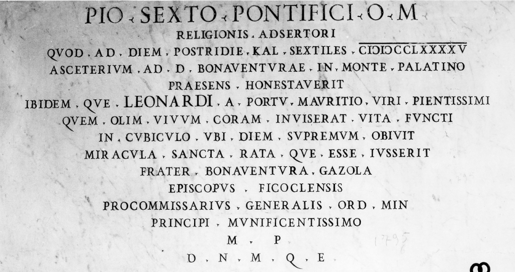 lapide - ambito romano (sec. XVIII)