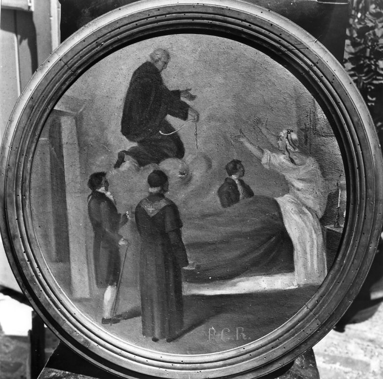 Il Beato Leonardo guarisce un'ammalata (dipinto) - ambito romano (prima metà sec. XIX)