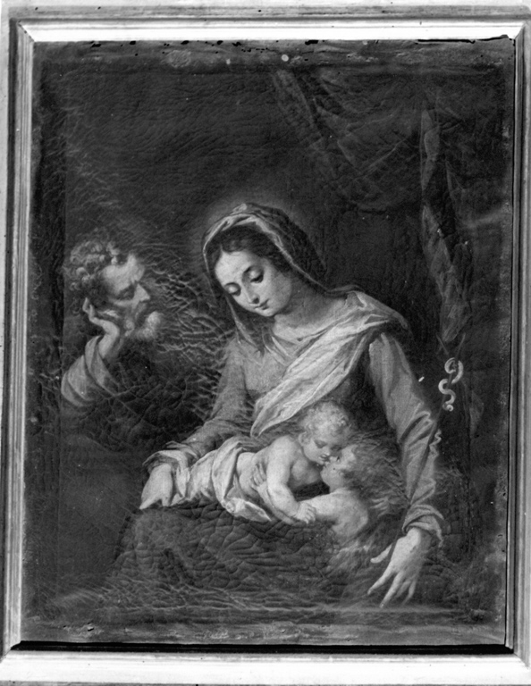 Sacra Famiglia con San Giovanni Battista bambino (dipinto) - ambito romano (seconda metà sec. XVI)