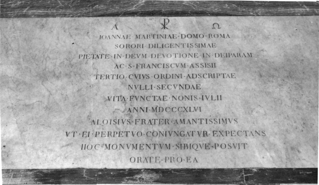 lastra tombale - ambito romano (sec. XIX)