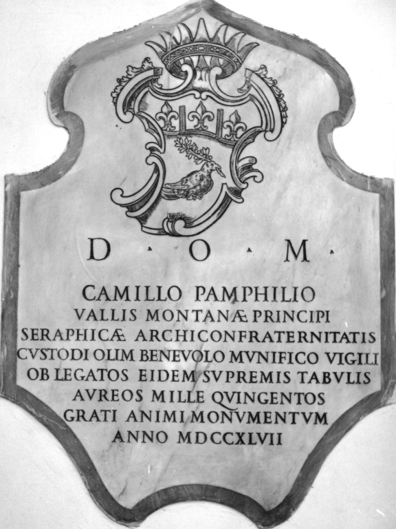 lapide commemorativa - ambito romano (sec. XVIII)