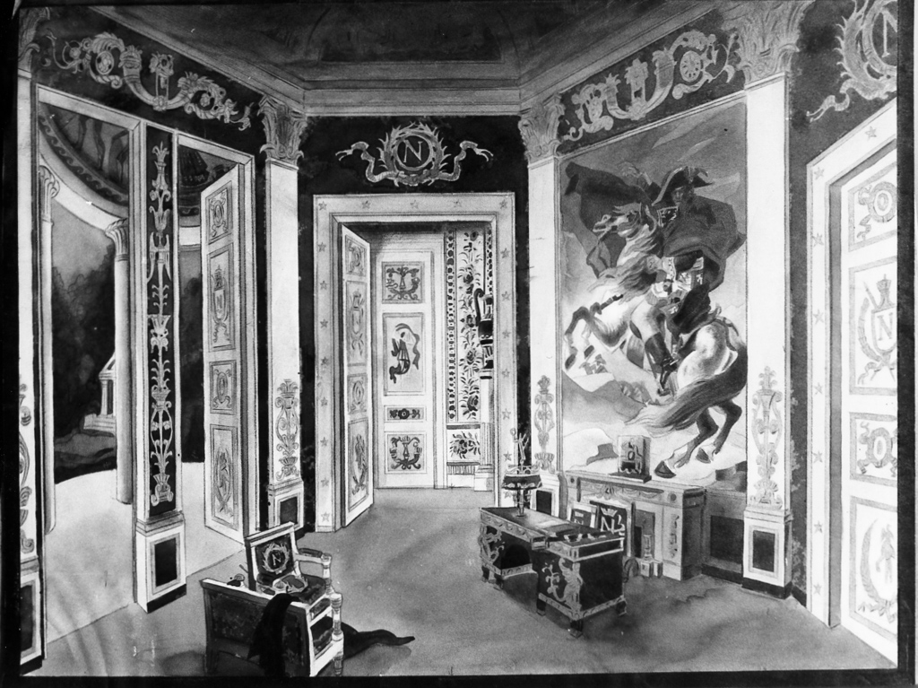 interno di uno studio (dipinto) di Pompei Mario (sec. XX)