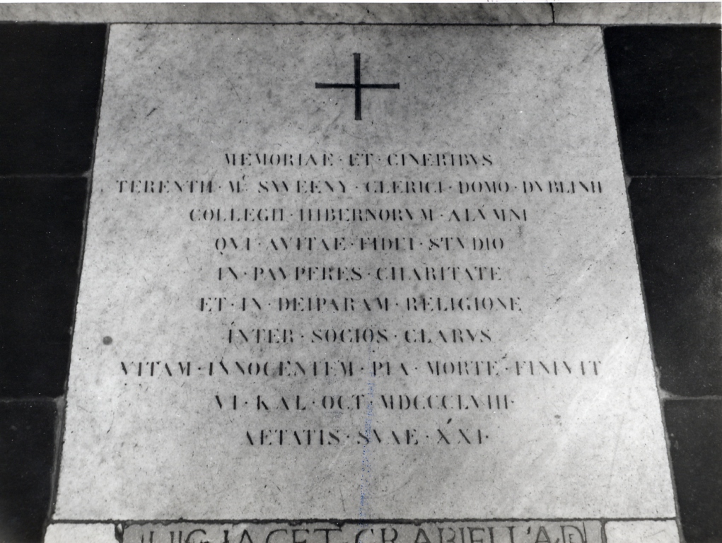 lapide tombale - bottega Italia centrale (terzo quarto sec. XIX)