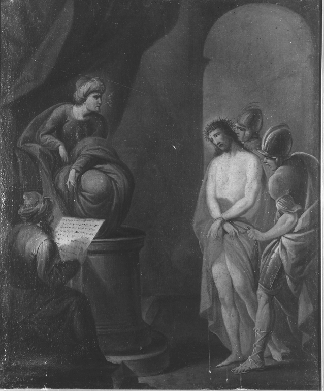 stazione I: Gesù condannato a morte (dipinto) di Maratta Carlo (cerchia) (fine sec. XVII)
