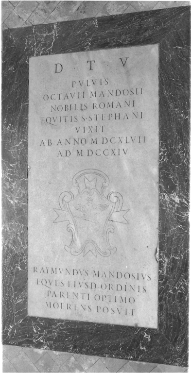 lapide - bottega romana (sec. XVIII)