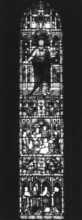 San Paolo e Natanaele (vetrata) di Clayton & Bell (sec. XIX)