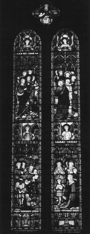 Cristo invita gli apostoli a divenire come fanciulli (vetrata) di Clayton & Bell (sec. XIX)