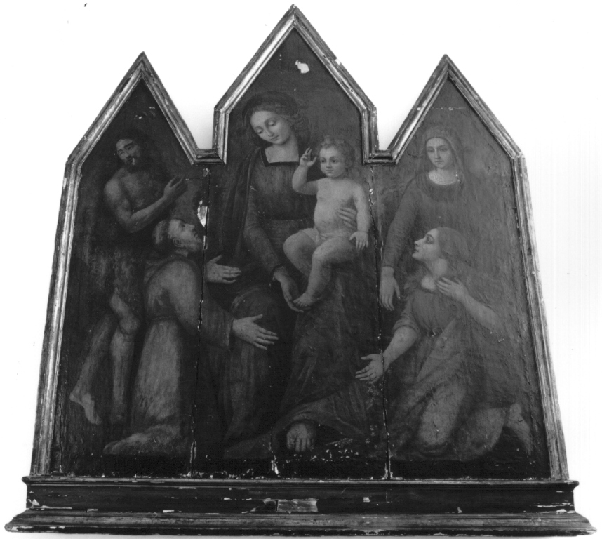 Madonna con Bambino e Santi (dipinto) di Albertinelli Mariotto (cerchia) (fine/inizio secc. XV/ XVI)