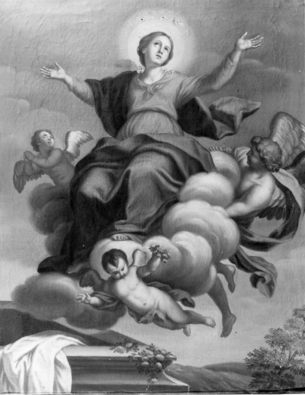 assunzione della Madonna (dipinto) di Maratta Carlo (scuola) (ultimo quarto sec. XVII)