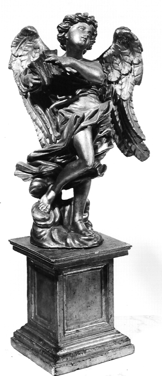 angelo con strumento della passione: spugna (statua) - bottega romana (sec. XVIII)