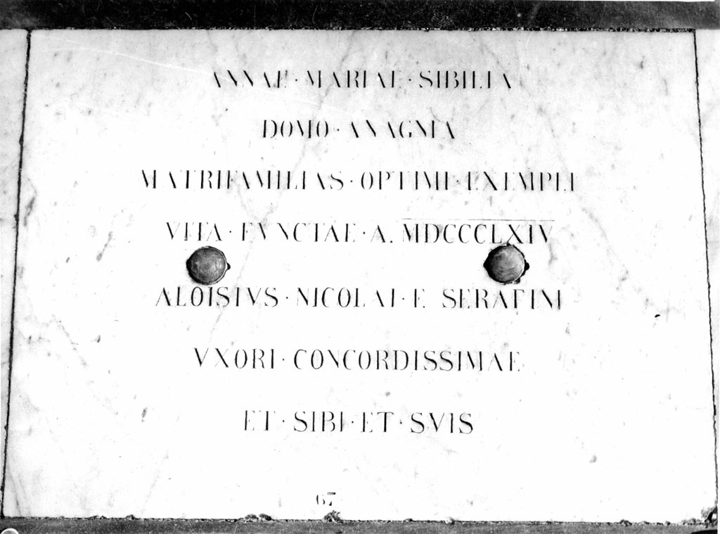 lapide tombale - ambito romano (sec. XIX)