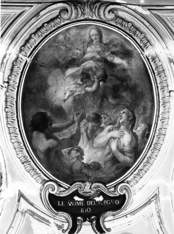 Madonna che intercede per le anime del purgatorio (dipinto) di Orazi Andrea Antonio (maniera), Orazi Giuseppe (maniera) (inizio sec. XVIII)