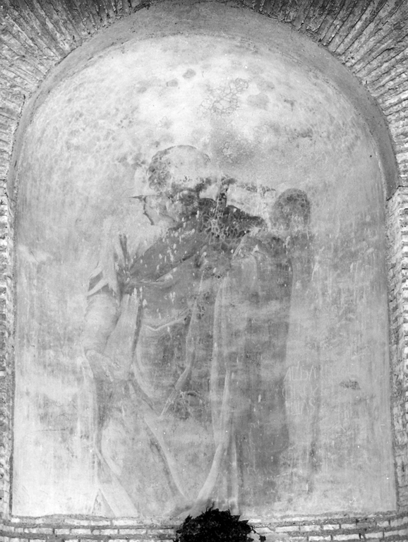 San Tommaso apostolo (dipinto, frammento) di Roncalli Cristoforo detto Pomarancio (cerchia) (primo quarto sec. XVII)